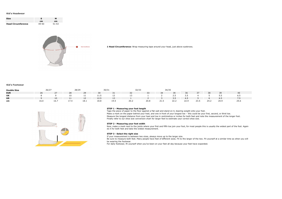 Sportswear Size Charts - Jack Wolfskin, Page 8