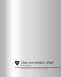 Document preview: Size Conversion Chart - Fall/Winter - Rev'it!
