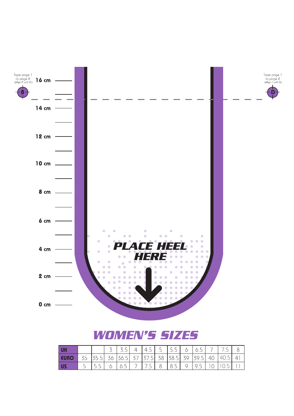 Women S Foot Size Measuring Chart Skechers Download Printable Pdf Templateroller