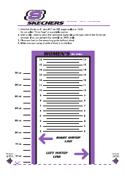Document preview: Women's Foot Size Measuring Chart - Skechers