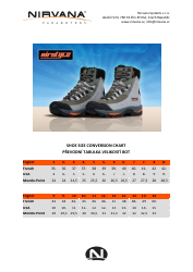 Document preview: Shoe Size Conversion Chart (English/Polish)
