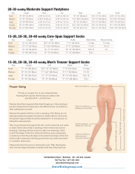 Compression Hosiery Sizing Chart - Therafirm, Page 2