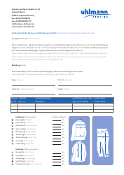 Fencing Equipment Sizing Charts - Uhlmann Fencing (English/German), Page 5