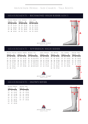 Horse Riding Boots Sizing Charts, Page 2