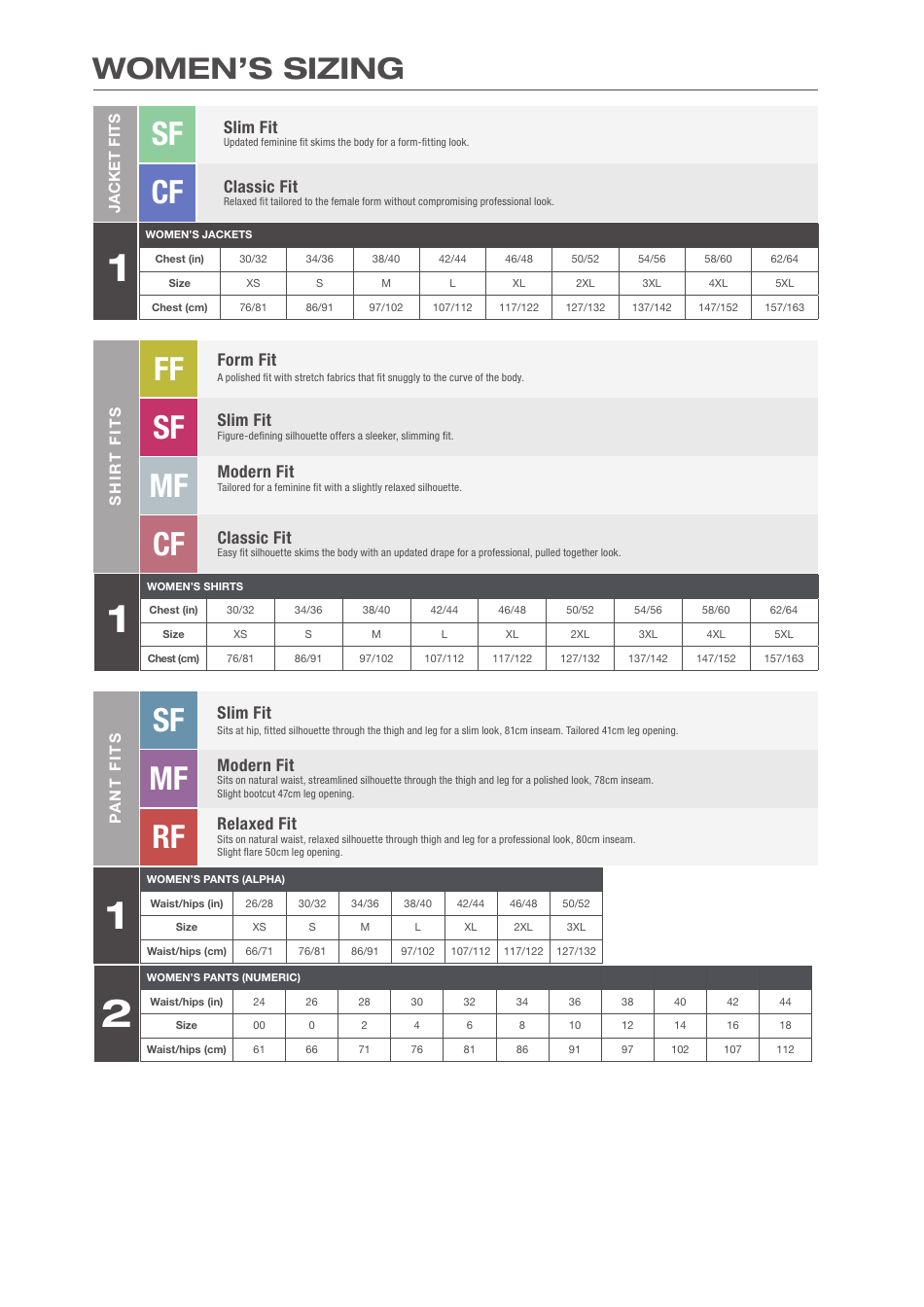Chef Wear Sizing Guide - Chef Works, Page 3