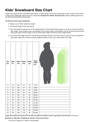 Kids&#039; Snowboard Size Chart