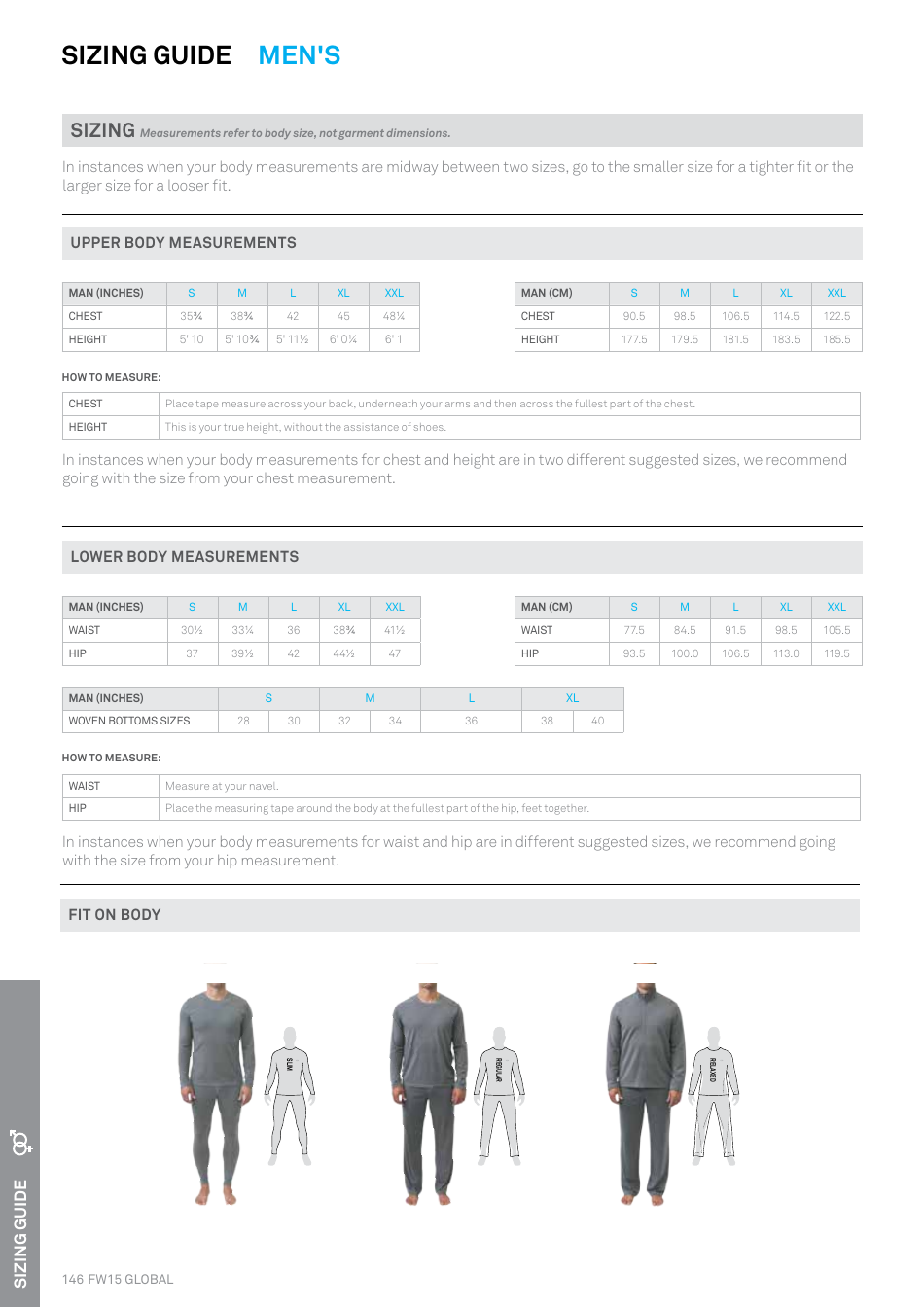 Clothing and Accessories Sizing Guide, Page 2