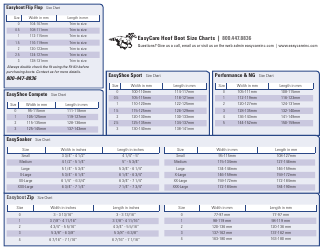 Hoof Boot Size Charts - Easycare, Page 2