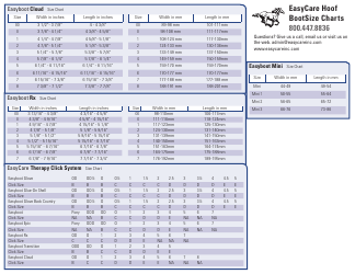 Hoof Boot Size Charts - Easycare, Page 3