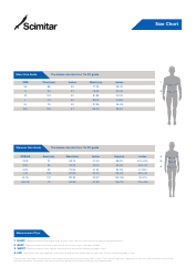 Document preview: Running Clothes Size Chart - Scimitar