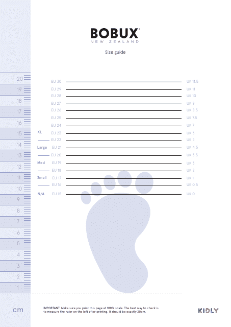 Kids' Foot Size Measuring Tool