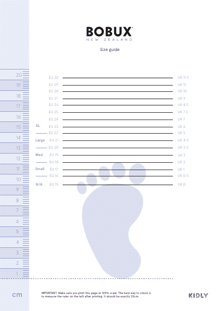 Kids Foot Size Measuring Tool Download Printable PDF Templateroller