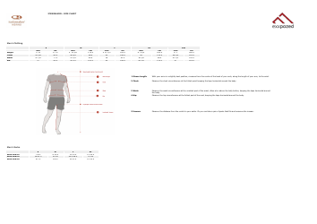 Document preview: Women, Men and Children's Clothing Size Chart - Icebreaker