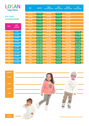 Document preview: Children's Size Chart - Losan