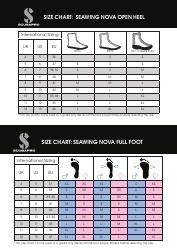 Document preview: Fin Size Chart - Scubapro