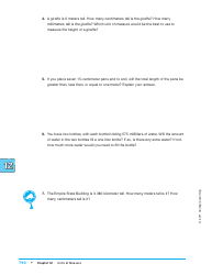 Units of Measure Worksheet - Carnegie Learning, Page 24