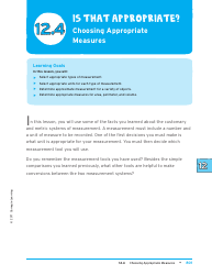 Units of Measure Worksheet - Carnegie Learning, Page 35