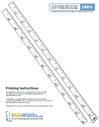 Document preview: Foot Size Measuring Ruler Template
