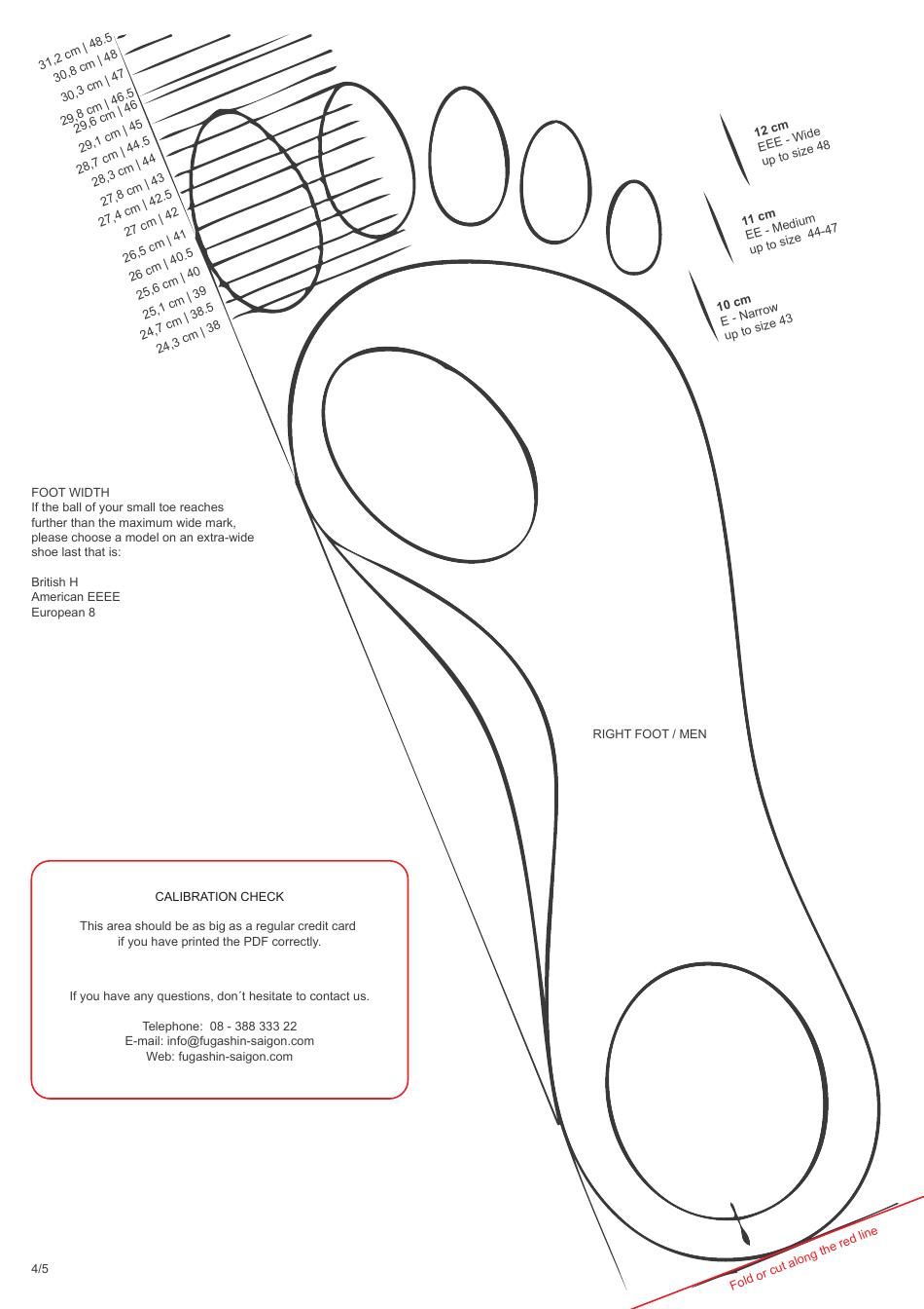 Foot Measuring Tool, Page 4