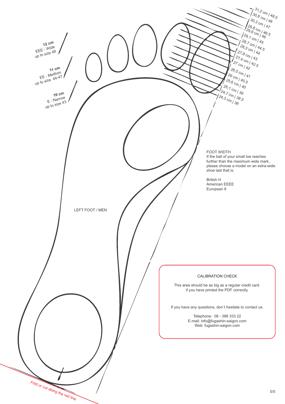 Foot Measuring Tool, Page 5