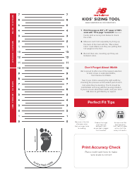 Document preview: Kids' Foot Sizing Tool