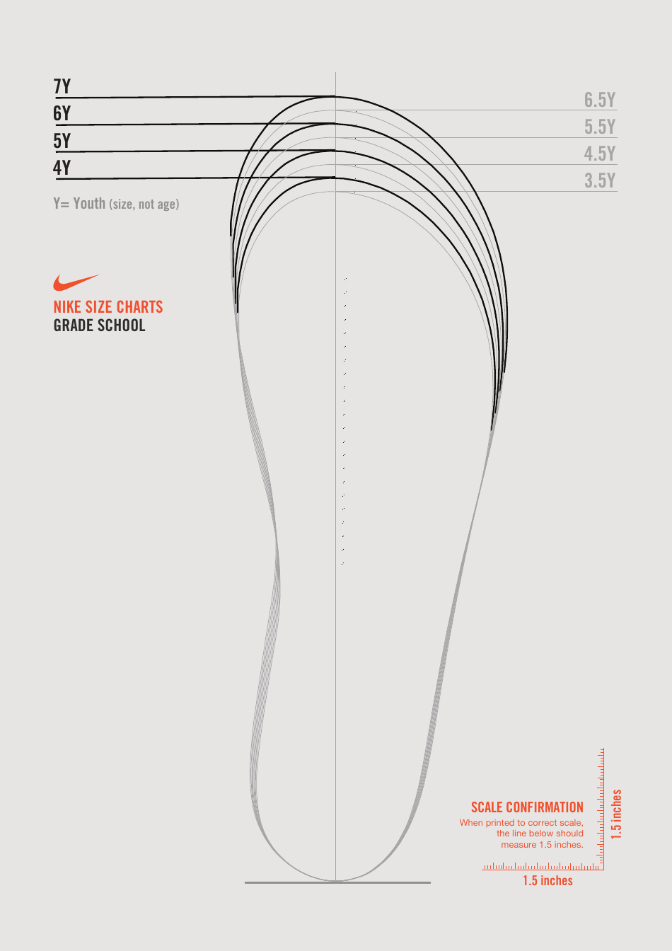 Infant, Toddler, Preschool Kids and Older Kids Size Chart - Nike, Page 3