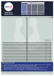 Document preview: Child and Adult Shoe Sizing Chart