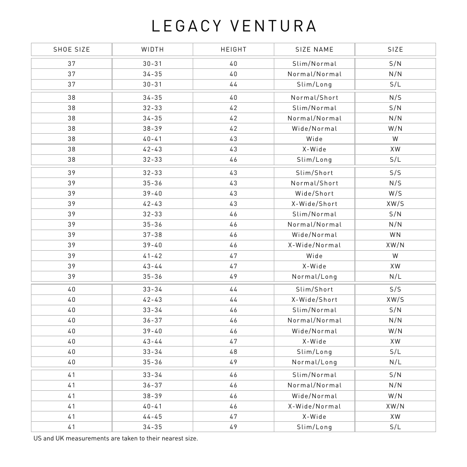 Footwear Conversion Chart - Suedwind, Page 10