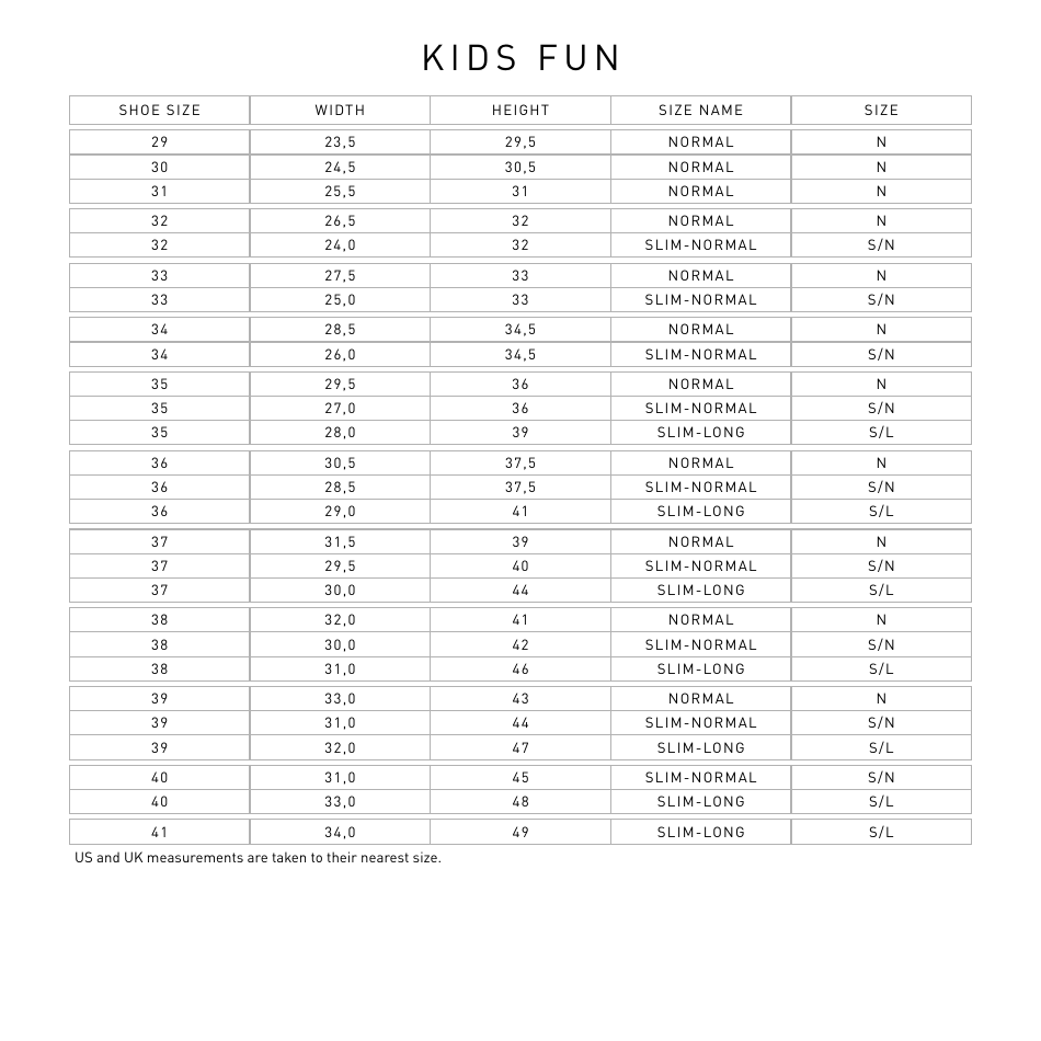 Footwear Conversion Chart - Suedwind, Page 6