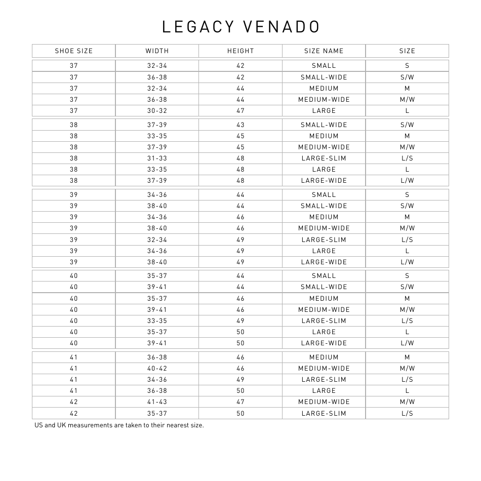 Footwear Conversion Chart - Suedwind, Page 7