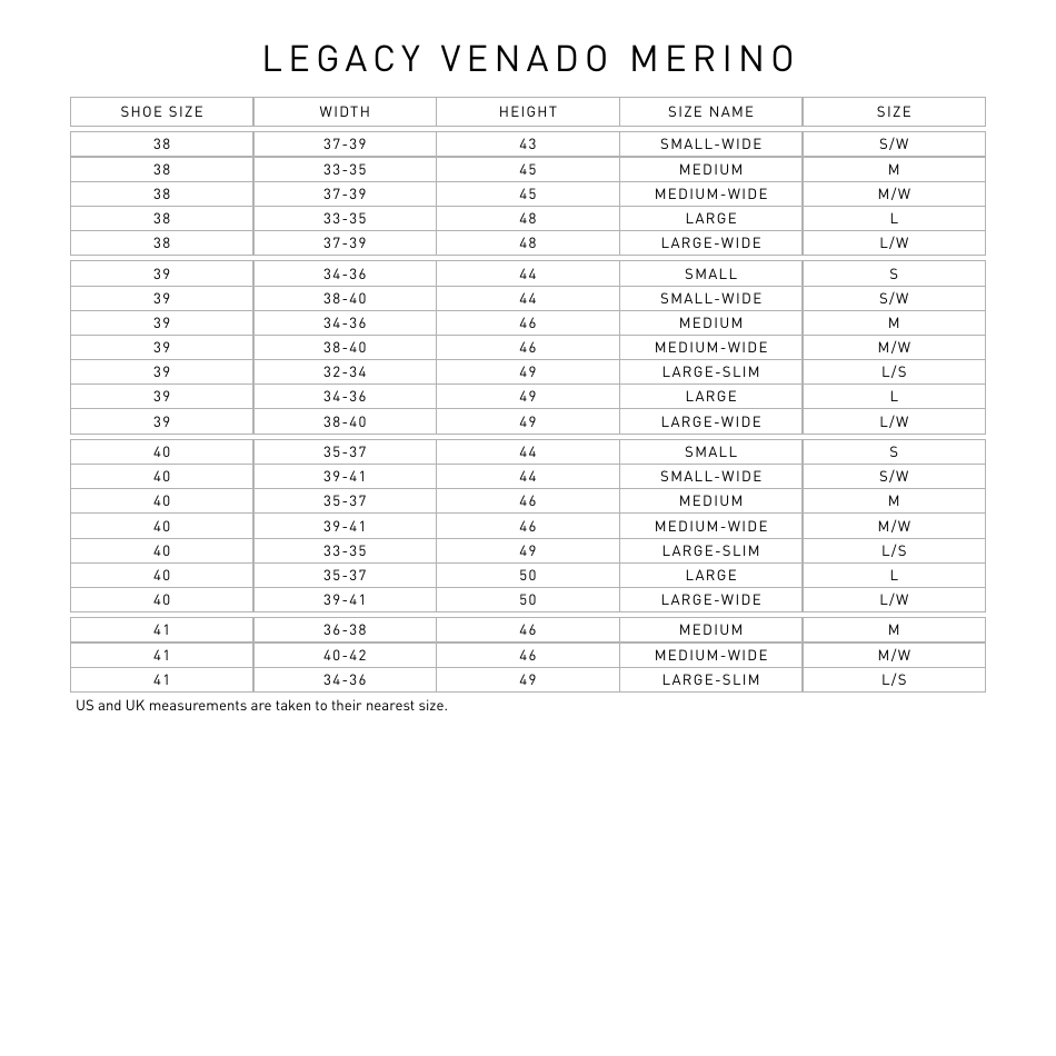 Footwear Conversion Chart - Suedwind, Page 8