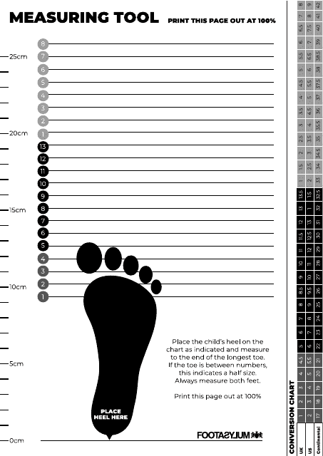 Foot Measurement Tool Download Pdf