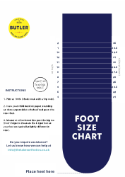 Document preview: Foot Size Chart