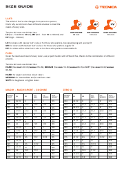 Document preview: Ski Boots Size Guide - Tecnica