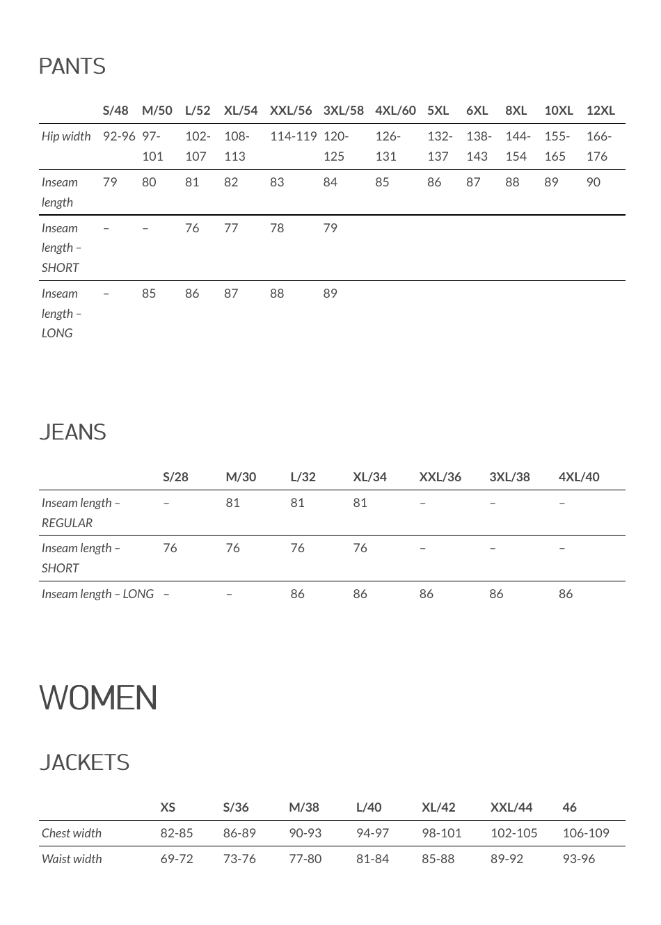 Riding Gear Size Charts Download Printable PDF | Templateroller