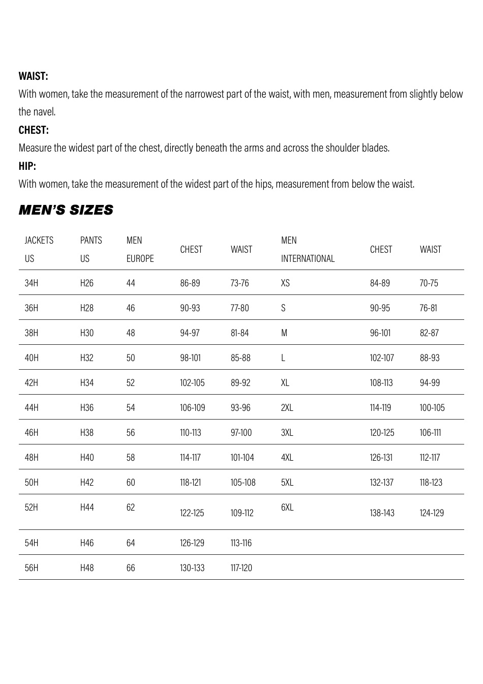 Motorcycle Gear Size Charts Download Printable PDF Templateroller