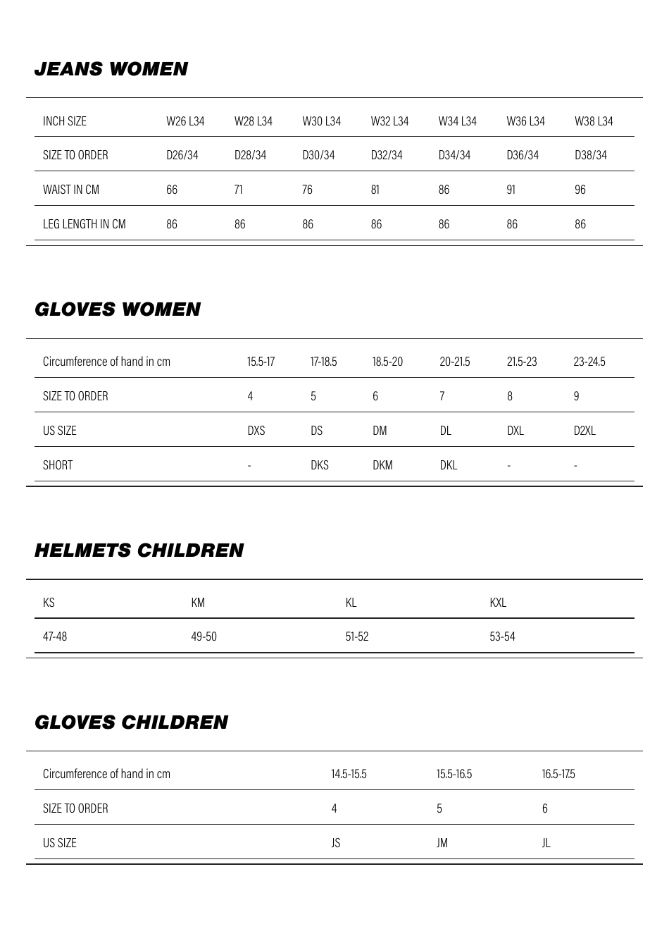 Motorcycle Gear Size Charts Download Printable Pdf Templateroller 