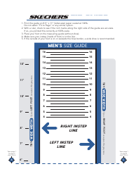 Document preview: Men's Foot Size Chart - Skechers (12)