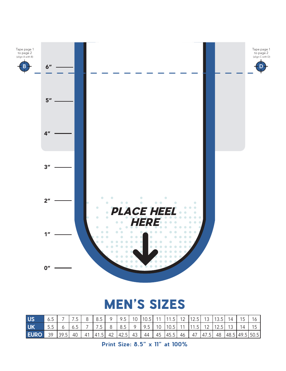 Men's Foot Size Chart - Skechers (12) Download Printable PDF ...