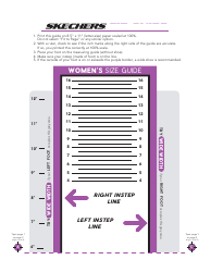 Women&#039;s Foot Size Chart - Skechers