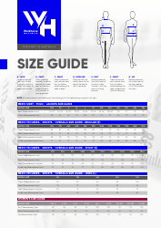 Document preview: Workwear Size Chart - Workhorse