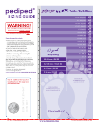 Document preview: Toddler/Big Kid Foot Sizing Tool Template