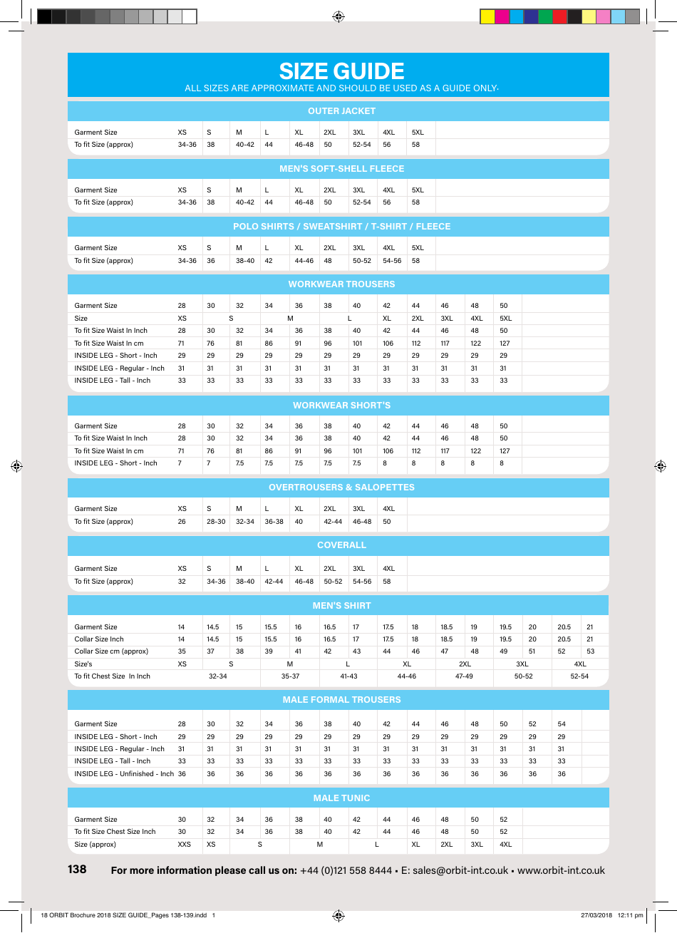 workwear-size-chart-download-printable-pdf-templateroller