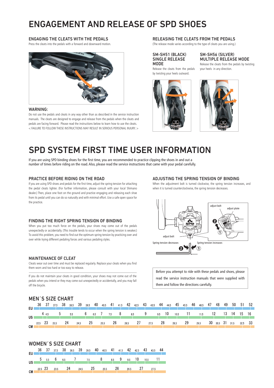 Cycling Shoes Size Chart Download Printable PDF | Templateroller