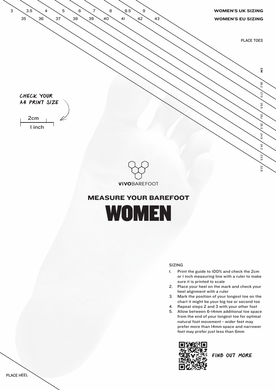 Women s UK Eu Foot Sizing Chart Download Printable PDF Templateroller