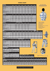Document preview: Fencing Uniform Size Chart