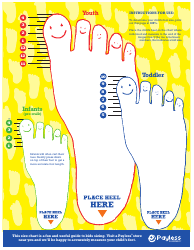 Document preview: Children's Foot Size Measurement Chart - Payless