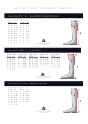 Tall Boots Size Charts - Mountain Horse, Page 3