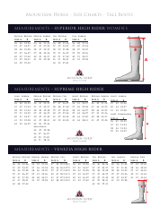 Tall Boots Size Charts - Mountain Horse, Page 5