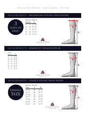Tall Boots Size Charts - Mountain Horse, Page 7